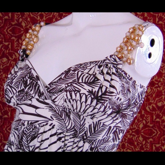 NEW DIS MOI brown floral spaghetti strap blouse S 💥 - Picture 5 of 8